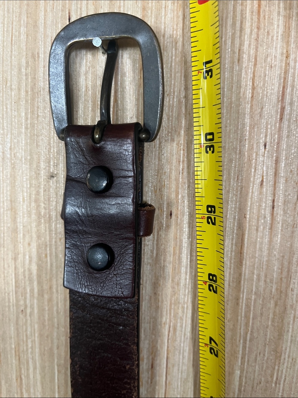 Genuine Leather Classic Brown Boy’s Belt with Metal Buckle